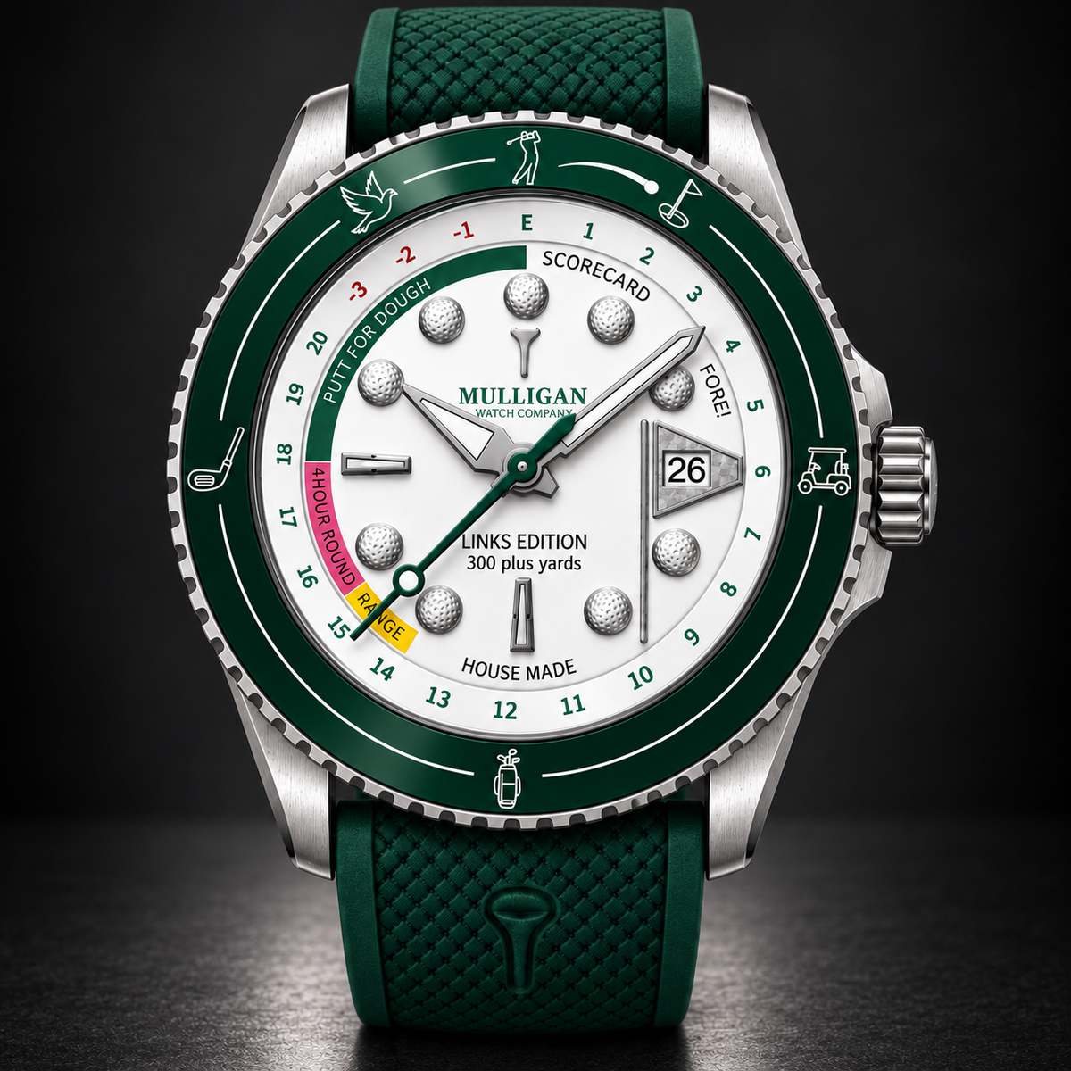 Links Edition Golf Scoring Watch in Green
