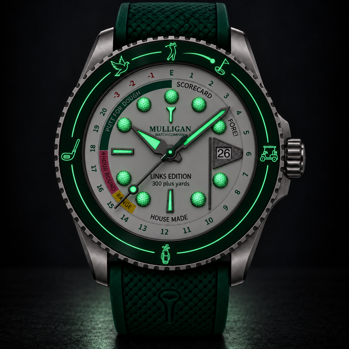Links Edition Golf Scoring Watch in Green