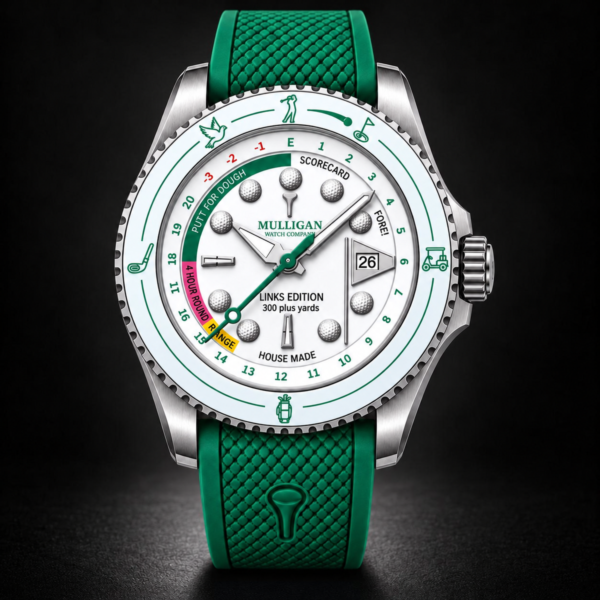 Links Edition Golf Scoring Watch in Whiteout