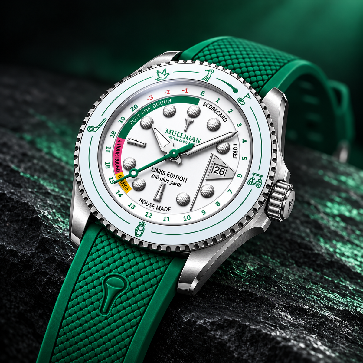 Links Edition Golf Scoring Watch in Whiteout