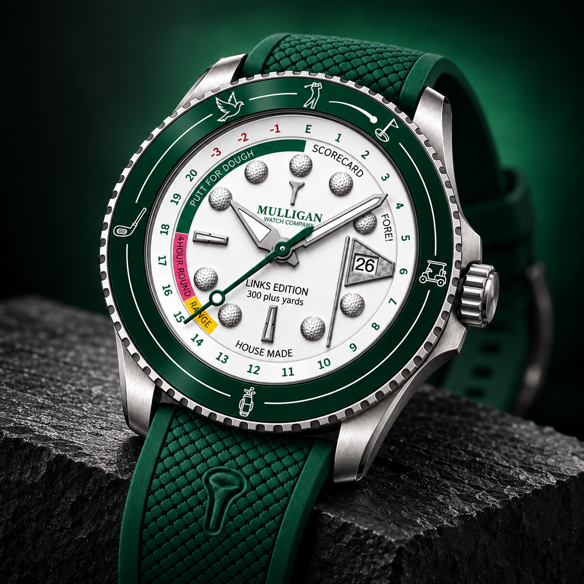 Links Edition Golf Scoring Watch in Green